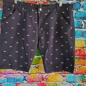Jeans Fashion Alligator/Crocodile Print Casual Shorts Men's 42